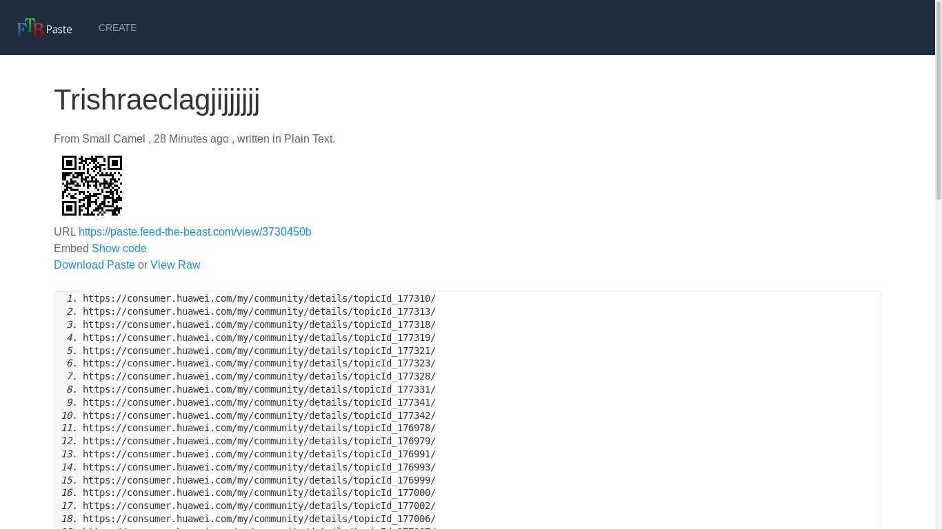 the desktop screenshot of paste.feed-the-beast.com