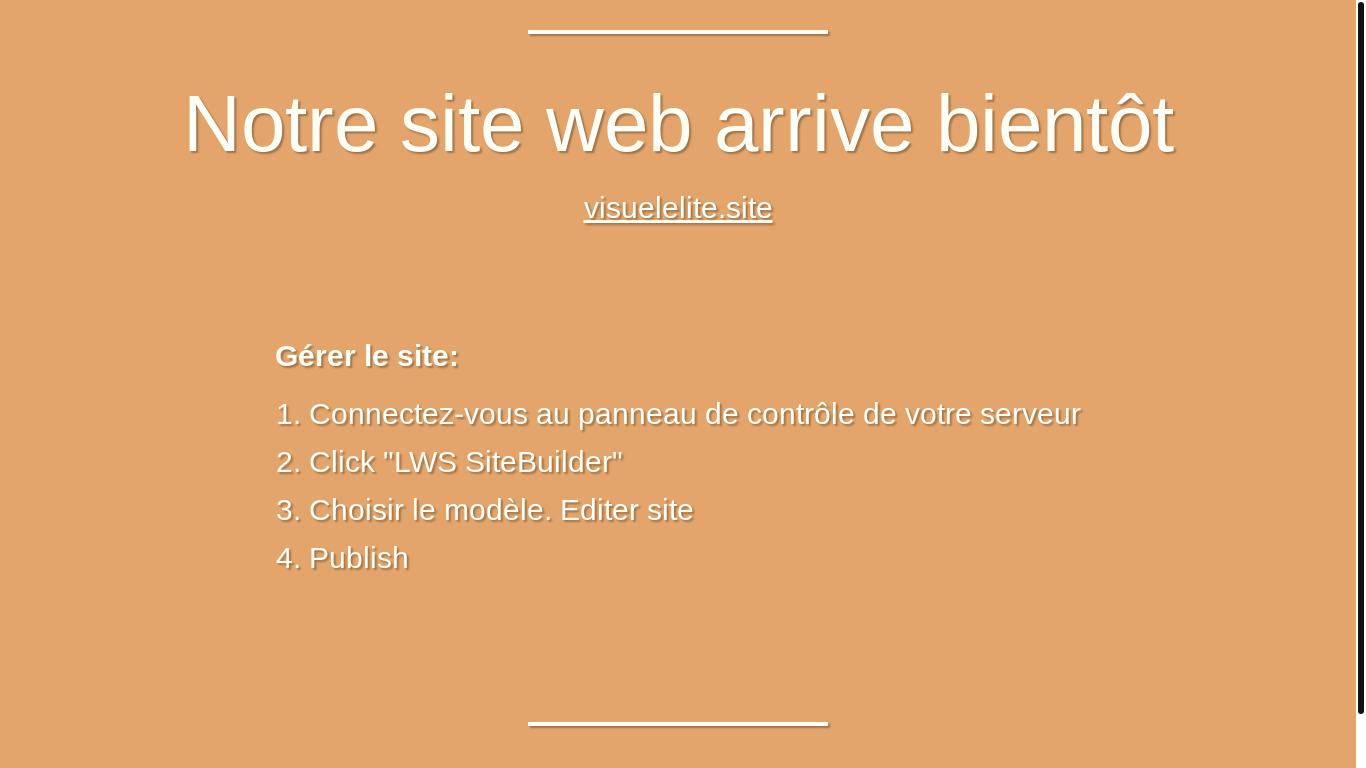 the desktop screenshot of visuelelite.site