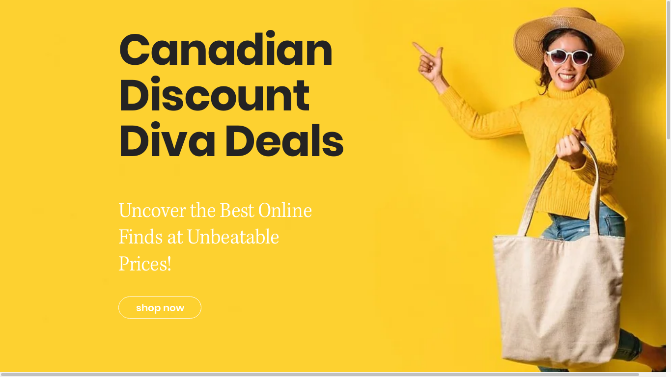 the desktop screenshot of www.canadiandiscountdivadeals.ca
