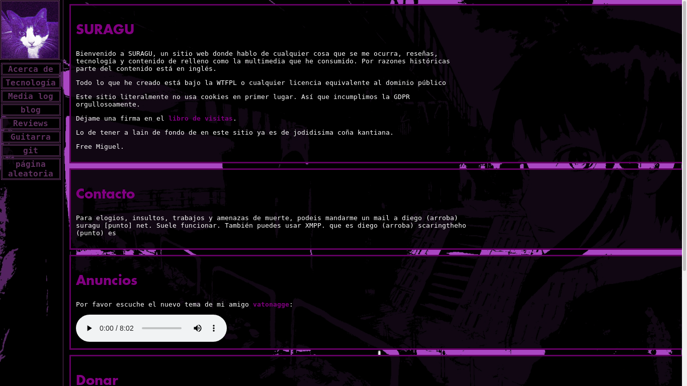 the desktop screenshot of suragu.net