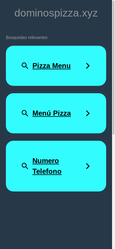 the mobile screenshot of dominospizza.xyz