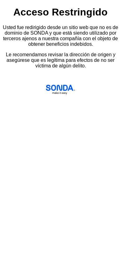 the mobile screenshot of www.sonda.com