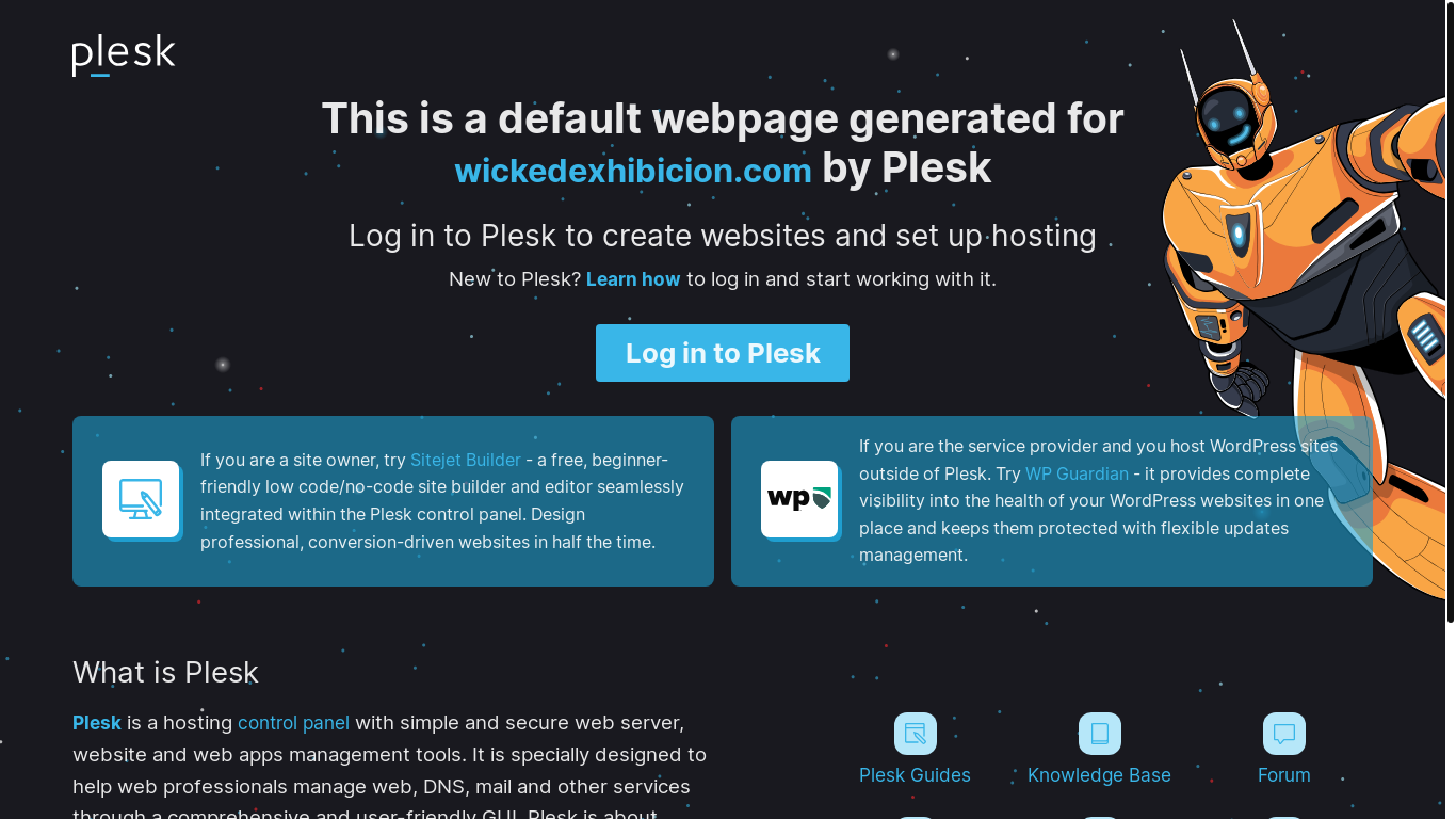 the desktop screenshot of wickedexhibicion.com