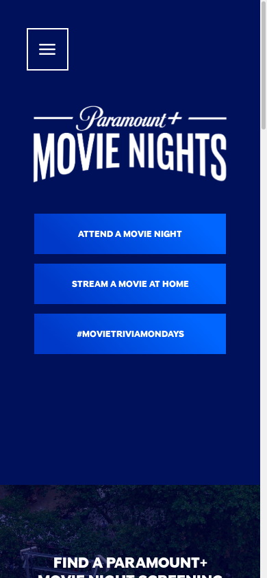 the mobile screenshot of paramountplusmovienights.com