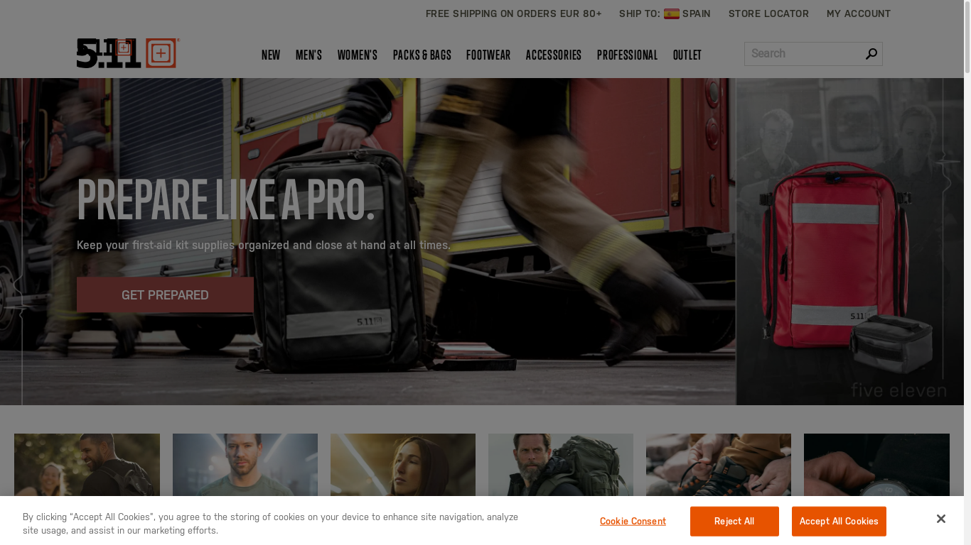 the desktop screenshot of www.511tactical.com