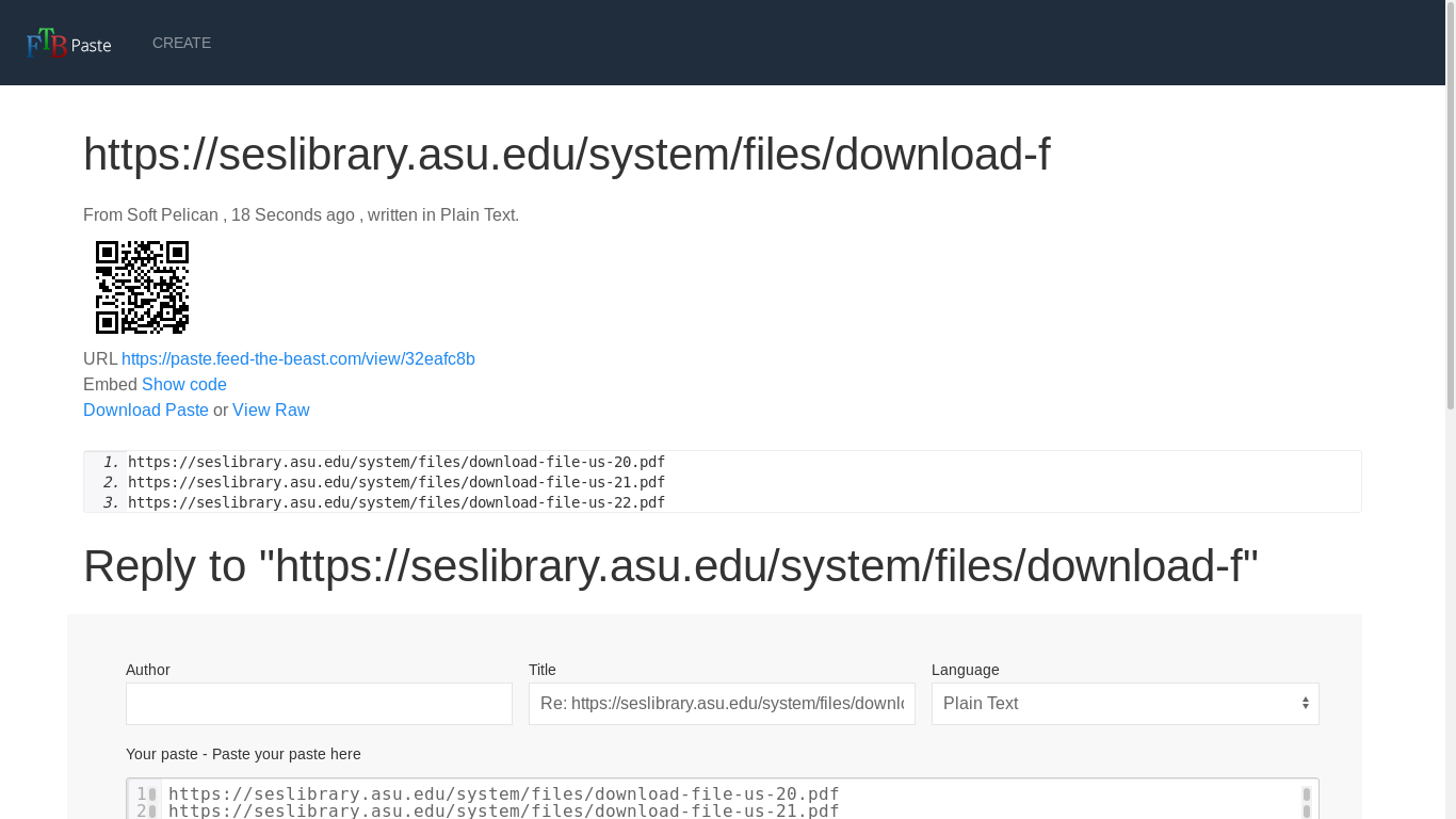 the desktop screenshot of paste.feed-the-beast.com