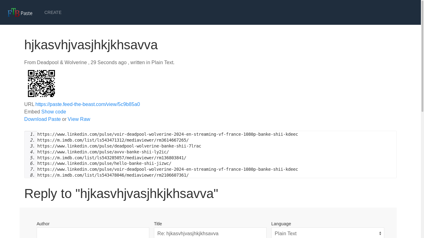 the desktop screenshot of paste.feed-the-beast.com