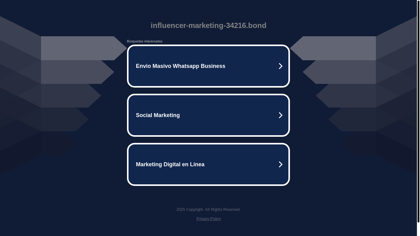 the desktop screenshot of influencer-marketing-34216.bond