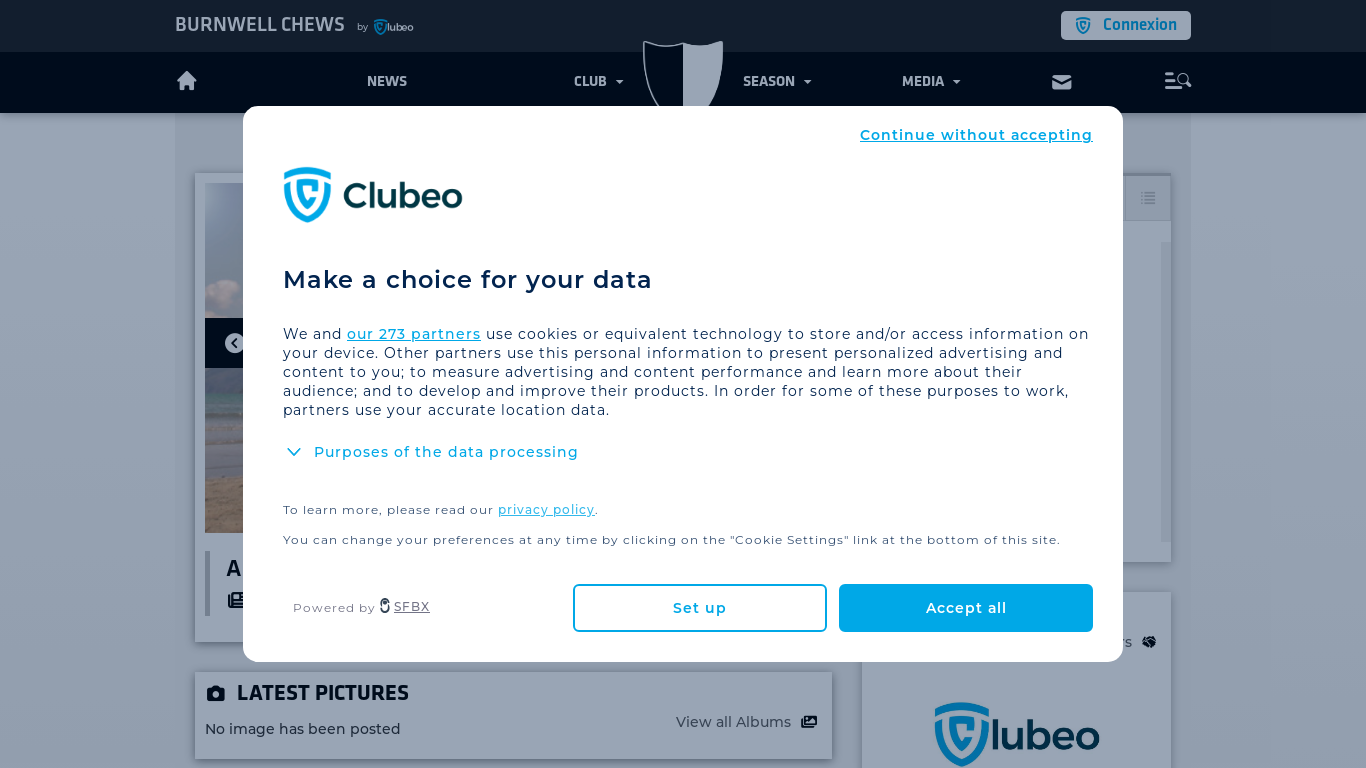 the desktop screenshot of burnwell-chews.clubeo.com