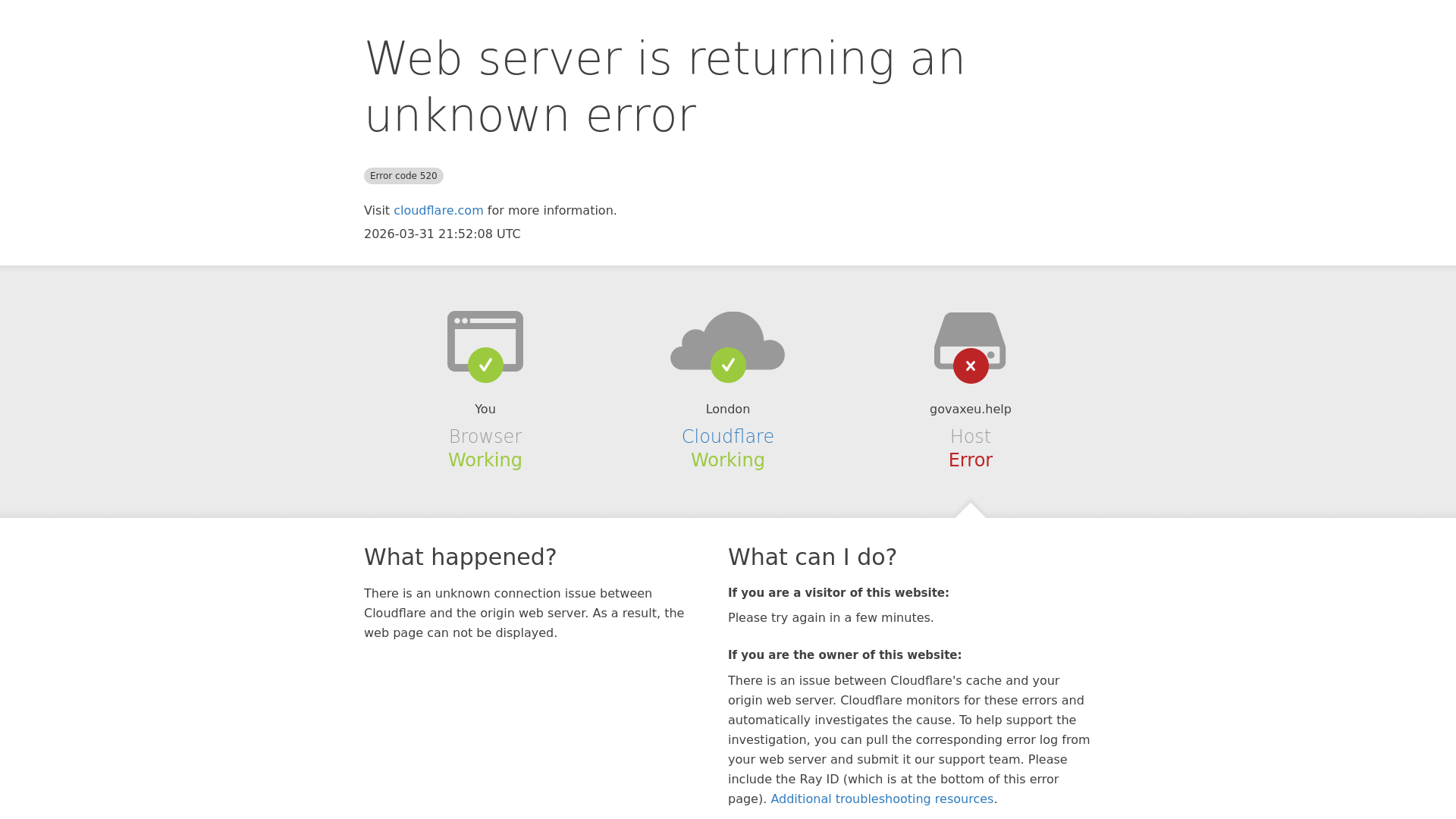 govaxeu.help | 520: Web server is returning an unknown error - URL Scan ...