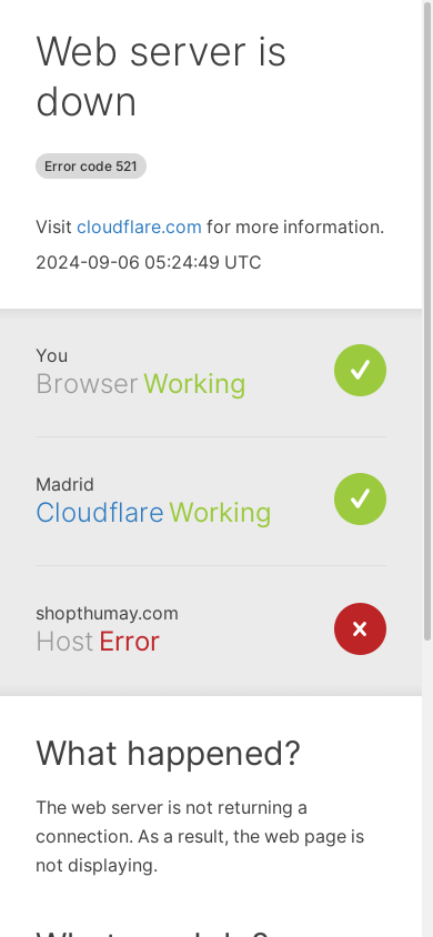 the mobile screenshot of shopthumay.com