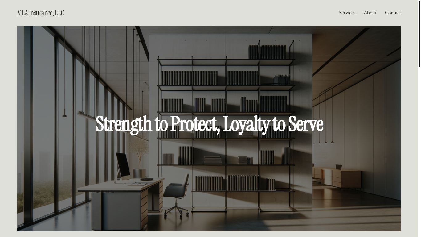 the desktop screenshot of www.mlainsurancellc.com