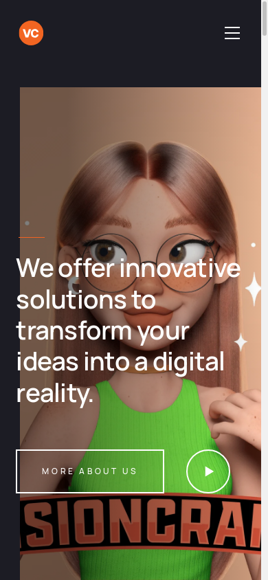 the mobile screenshot of visioncrafted.studio
