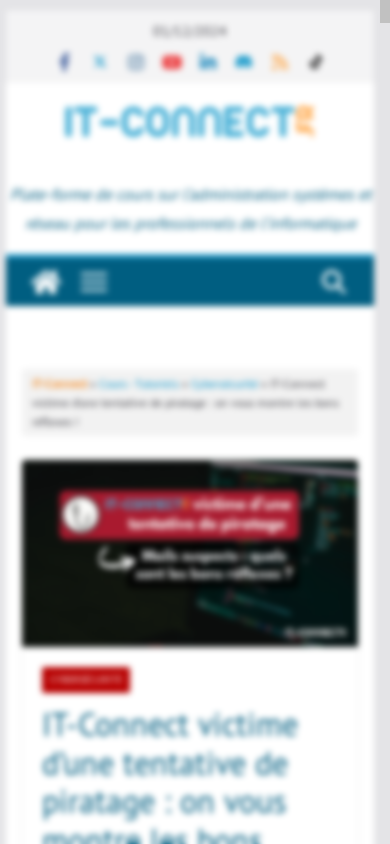 the mobile screenshot of www.it-connect.fr