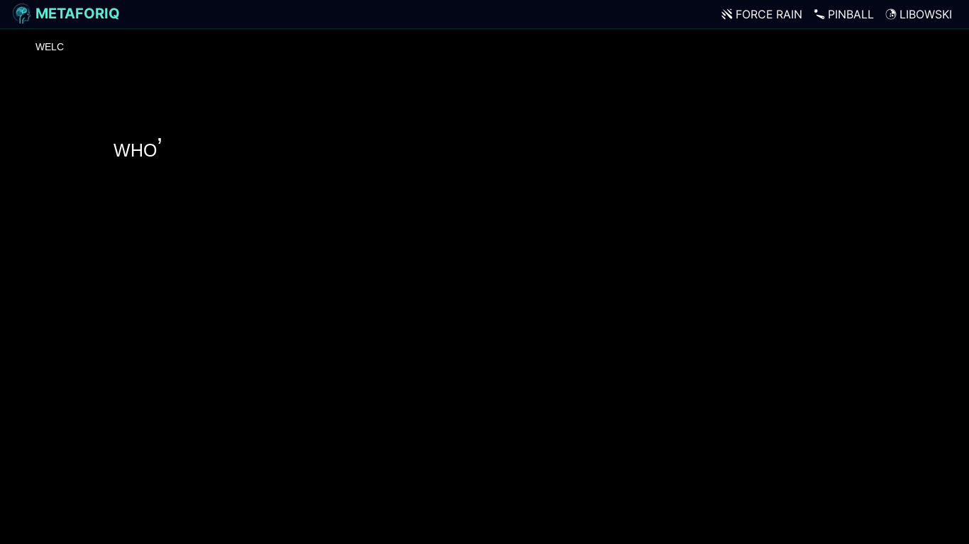 the desktop screenshot of www.metaforiq.com