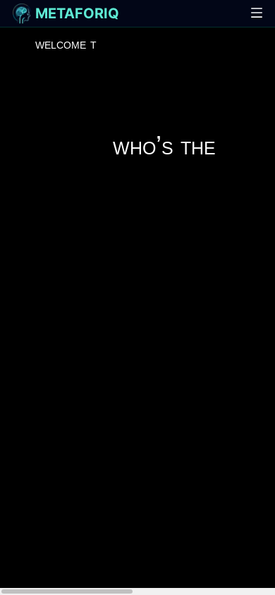 the mobile screenshot of www.metaforiq.com