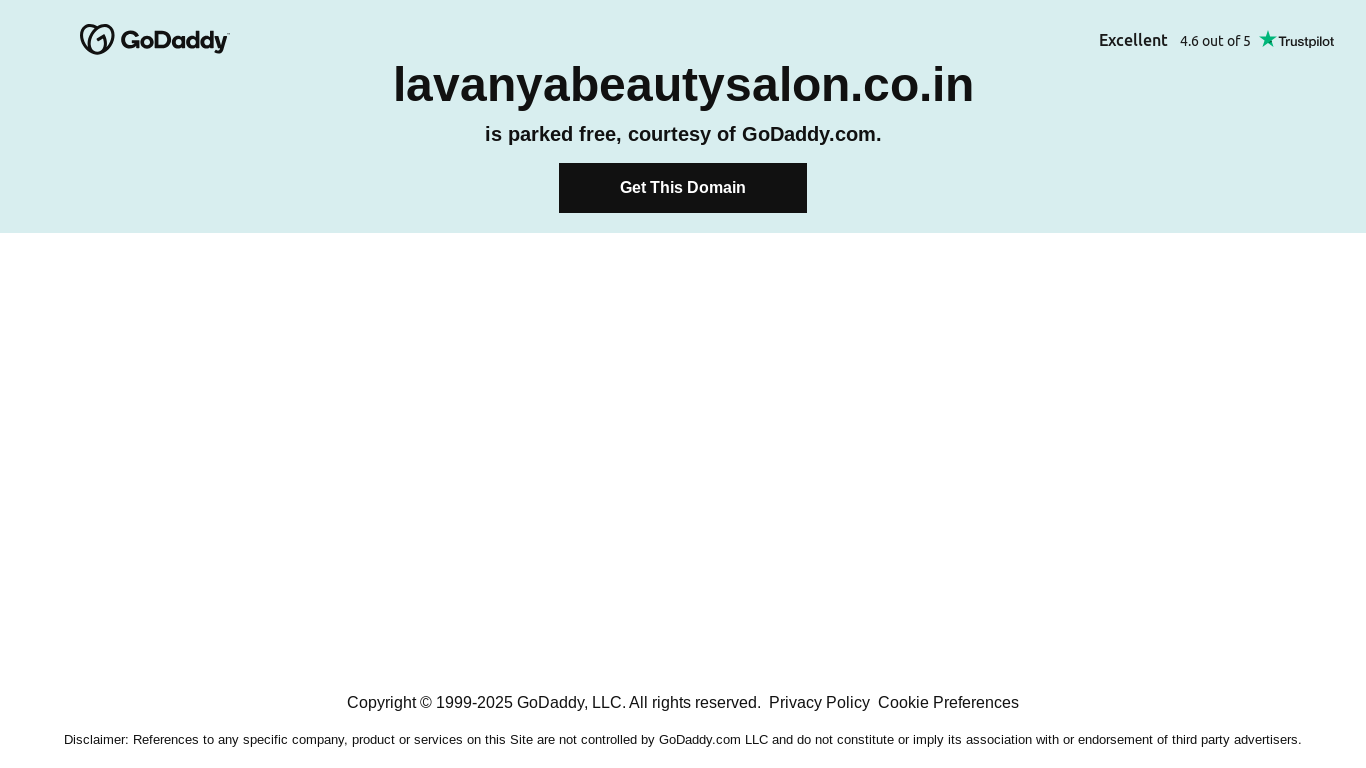 the desktop screenshot of lavanyabeautysalon.co.in