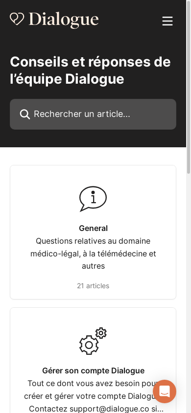 the mobile screenshot of intercom.help