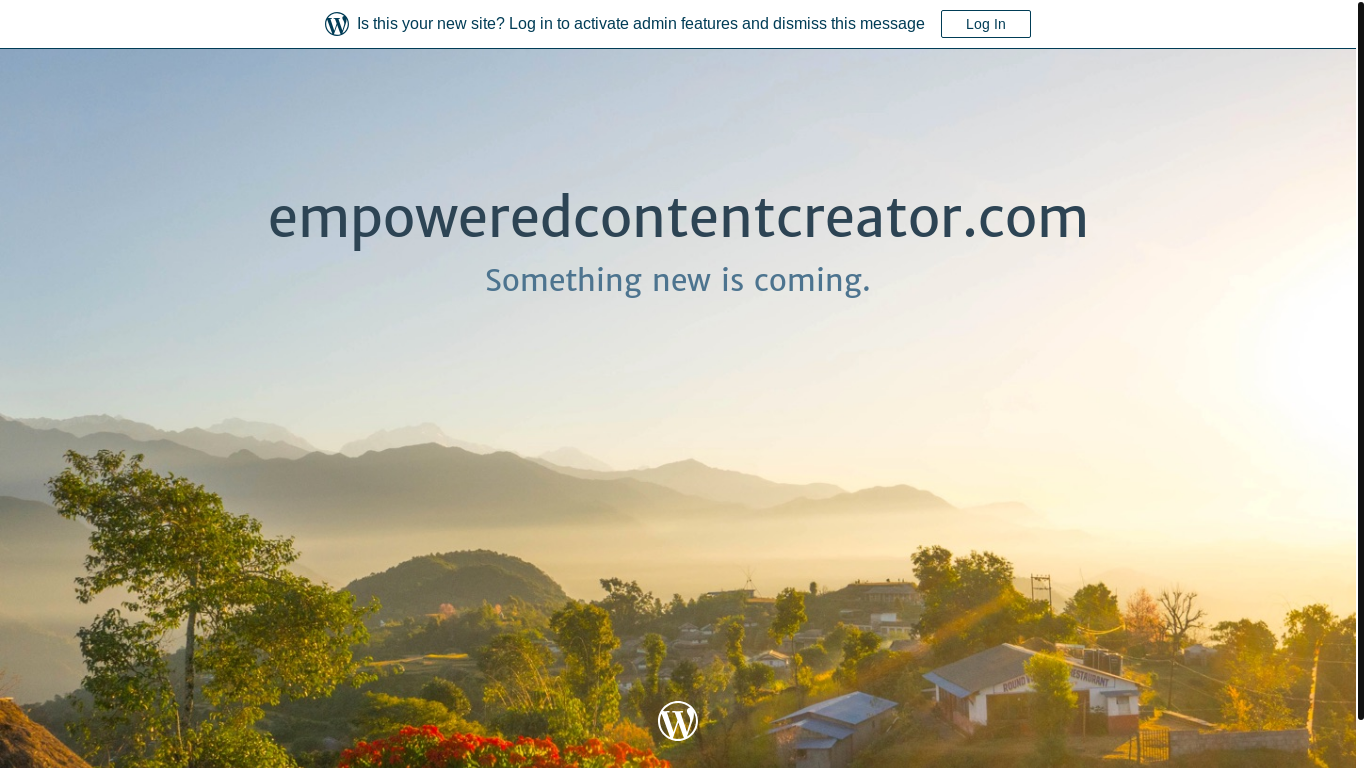 the desktop screenshot of empoweredcontentcreator.com