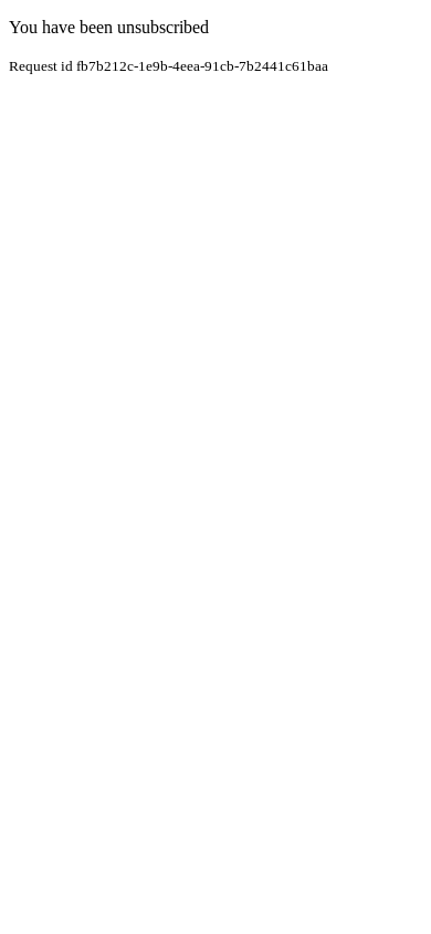 the mobile screenshot of unsubscribe.evmailer.com