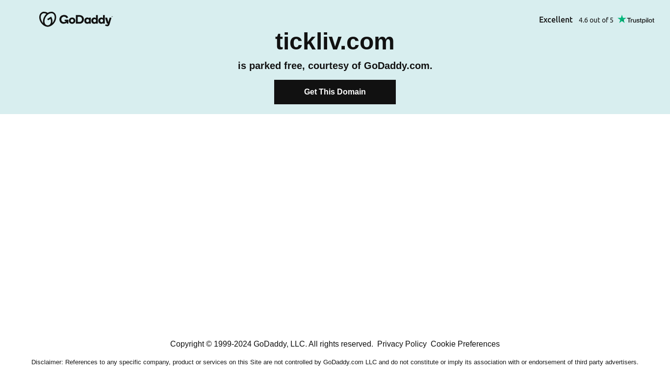 the desktop screenshot of tickliv.com