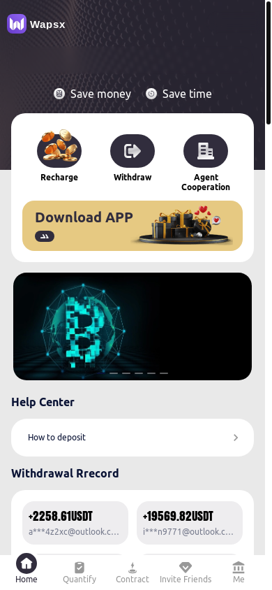 the mobile screenshot of wapsx.xyz