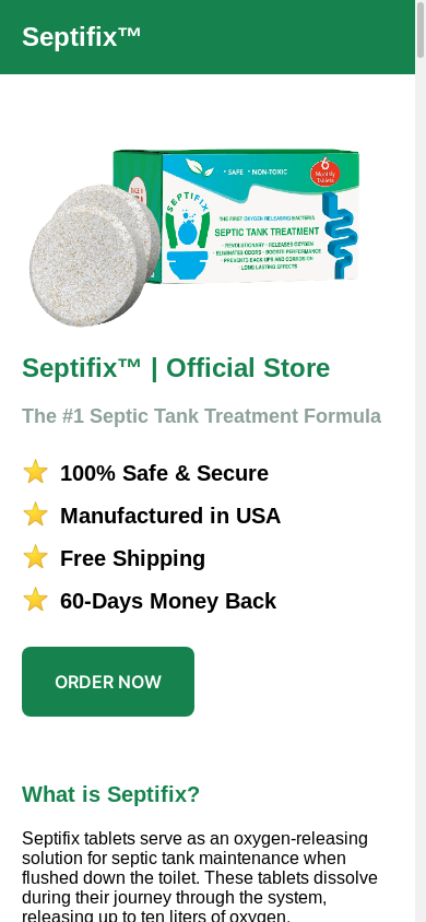 the mobile screenshot of septifix-us.com