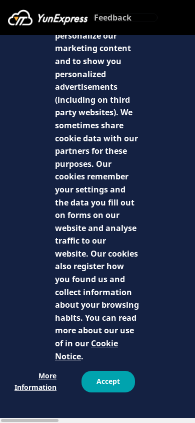 the mobile screenshot of www.yuntrack.com