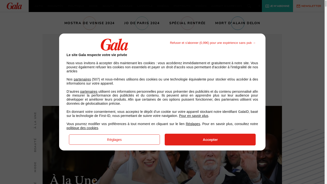 the desktop screenshot of www.gala.fr