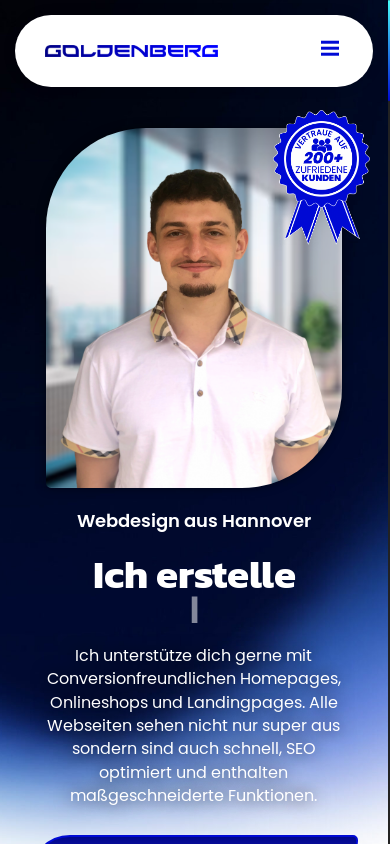 the mobile screenshot of levgoldenberg.de