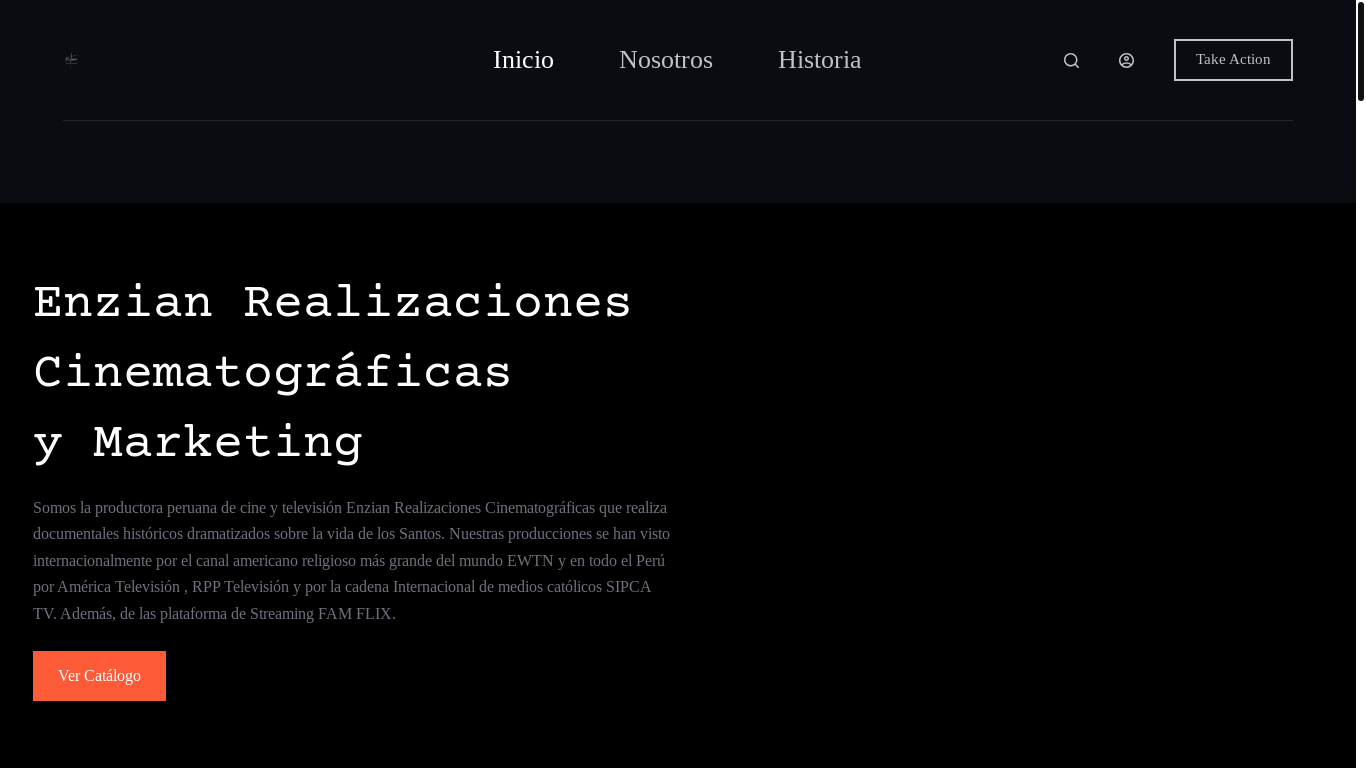 the desktop screenshot of enziancine.com