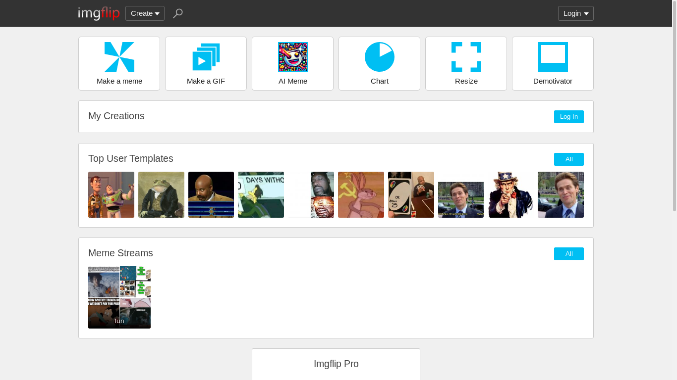 the desktop screenshot of imgflip.com
