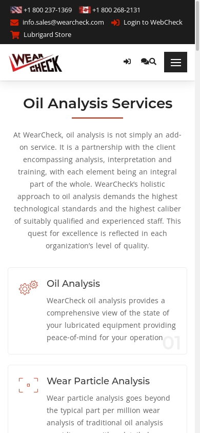 the mobile screenshot of wearcheck.com