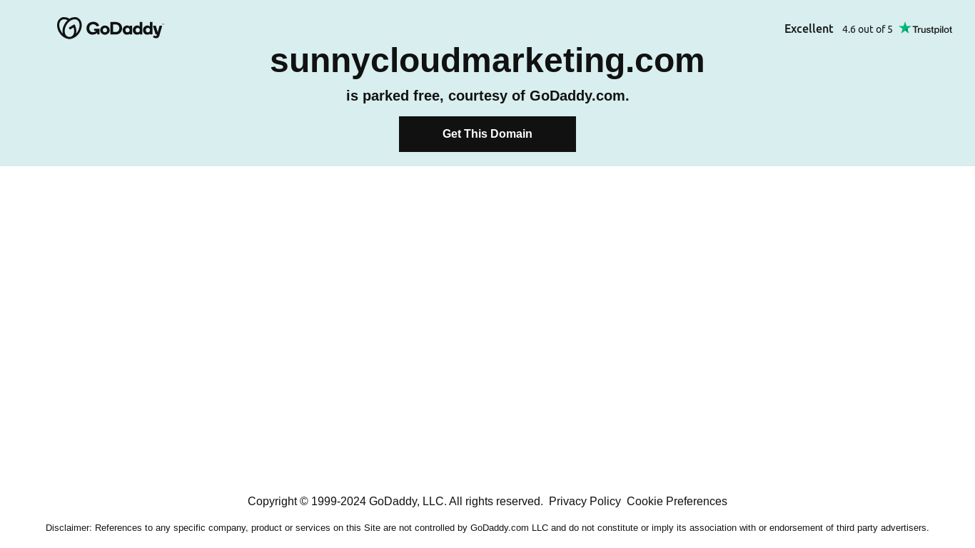 the desktop screenshot of sunnycloudmarketing.com