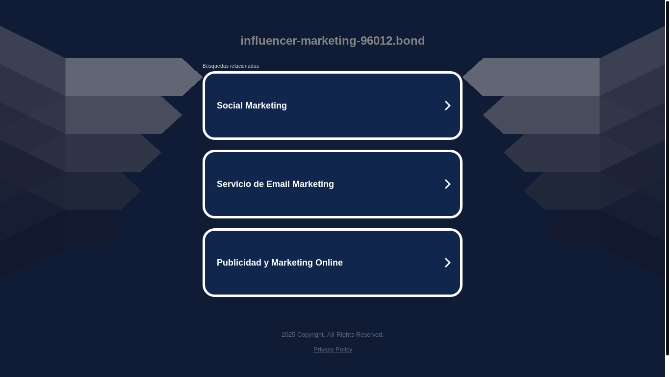 the desktop screenshot of influencer-marketing-96012.bond