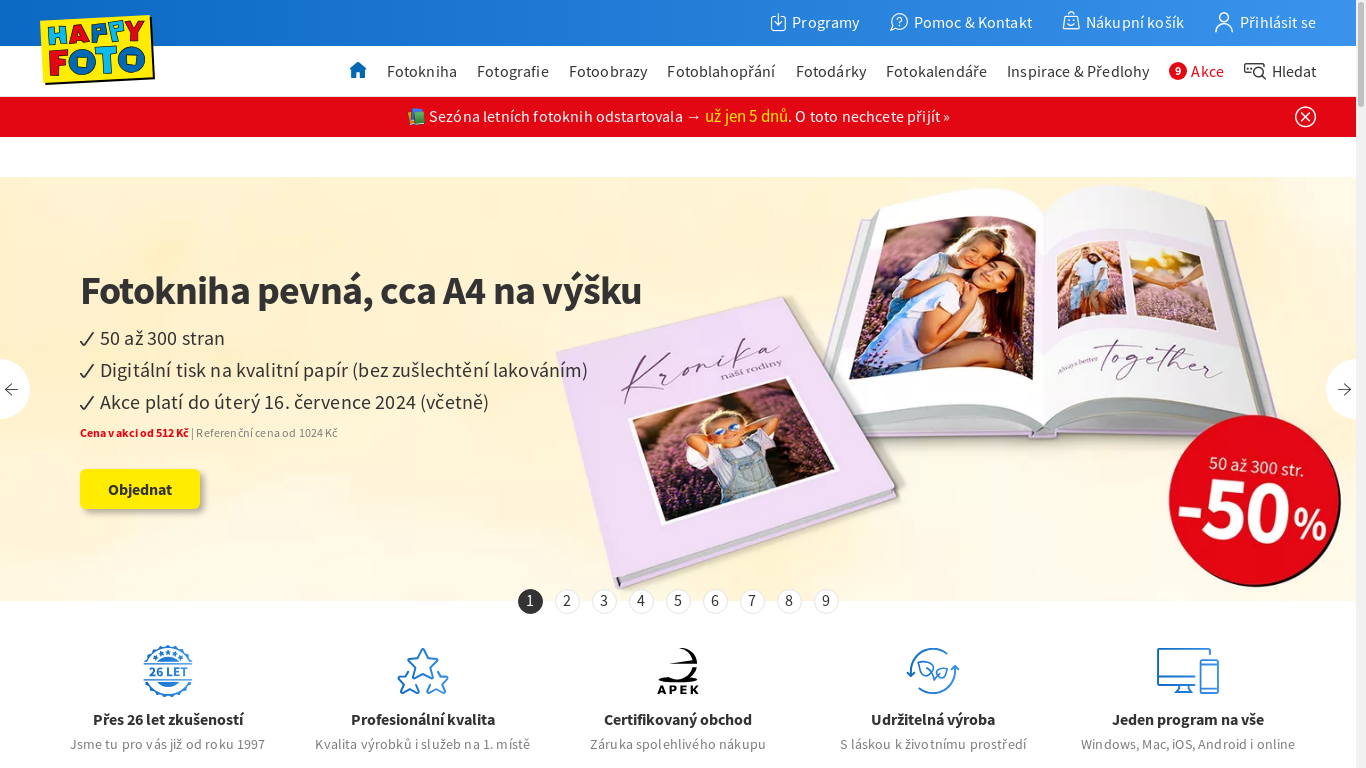 the desktop screenshot of www.happyfoto.cz