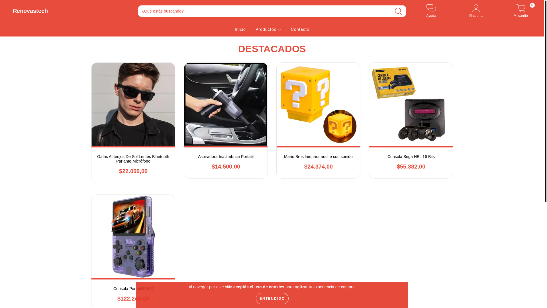 the desktop screenshot of renovastech.com.ar