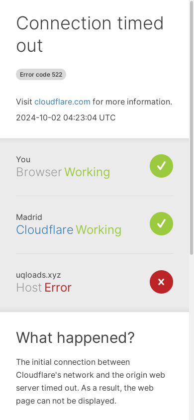 the mobile screenshot of uqloads.xyz