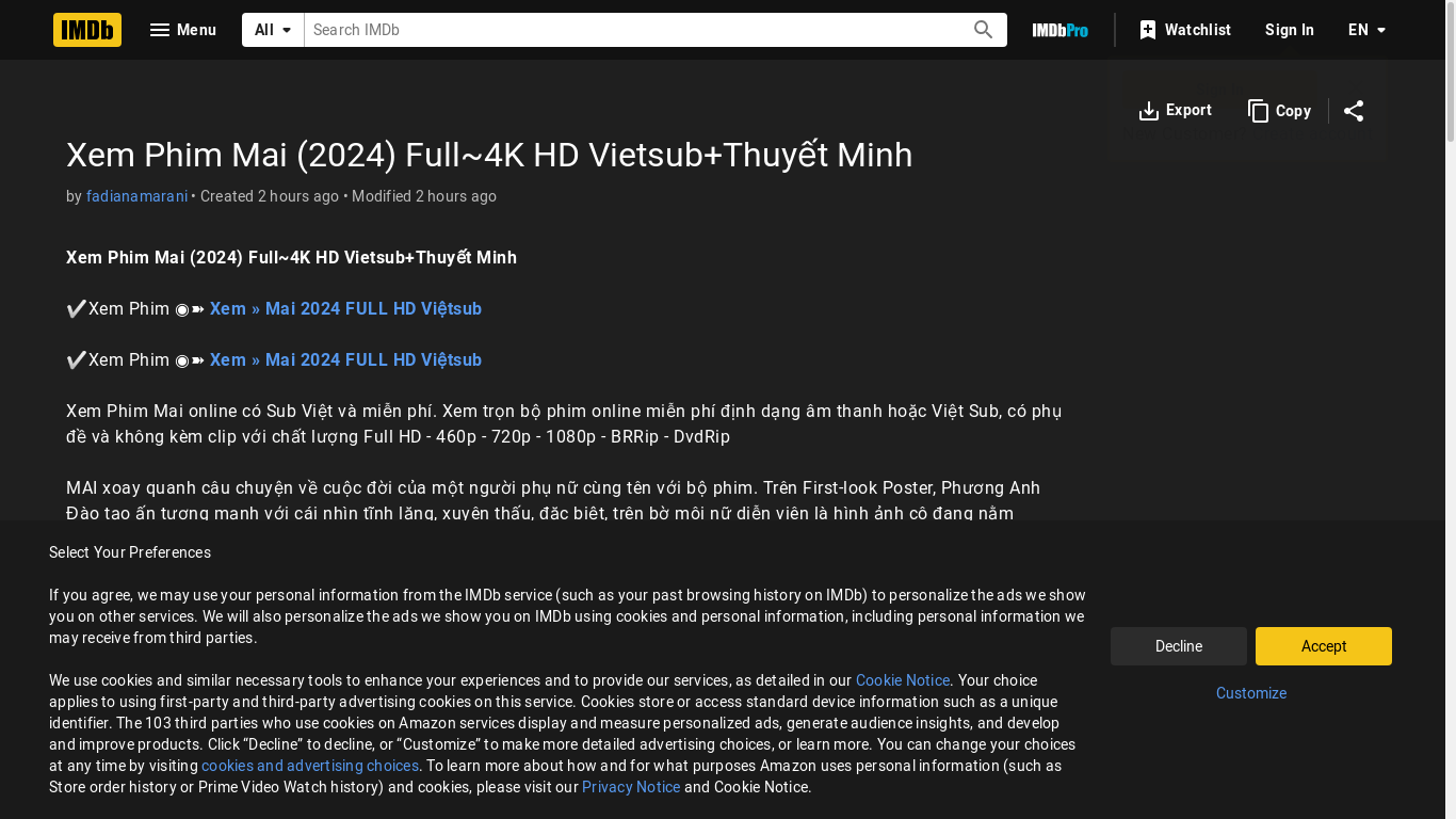 the desktop screenshot of www.imdb.com