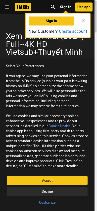 the mobile screenshot of www.imdb.com