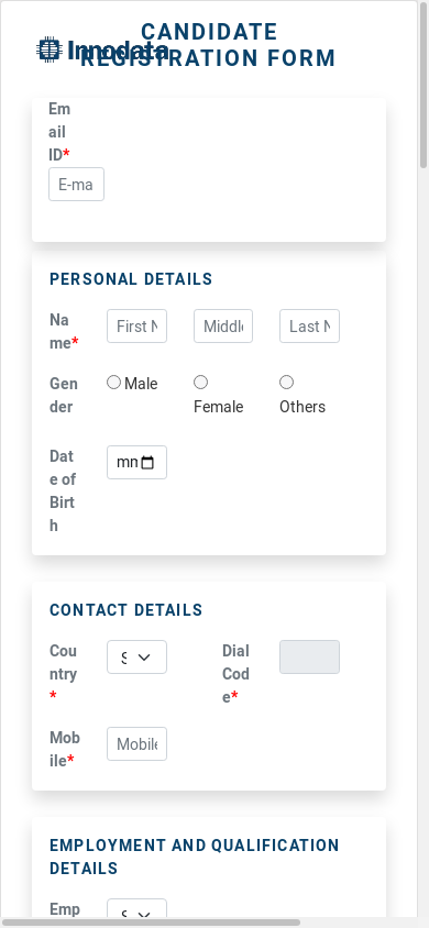 the mobile screenshot of icap.innodata.com
