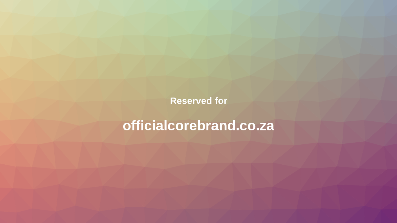 the desktop screenshot of officialcorebrand.co.za