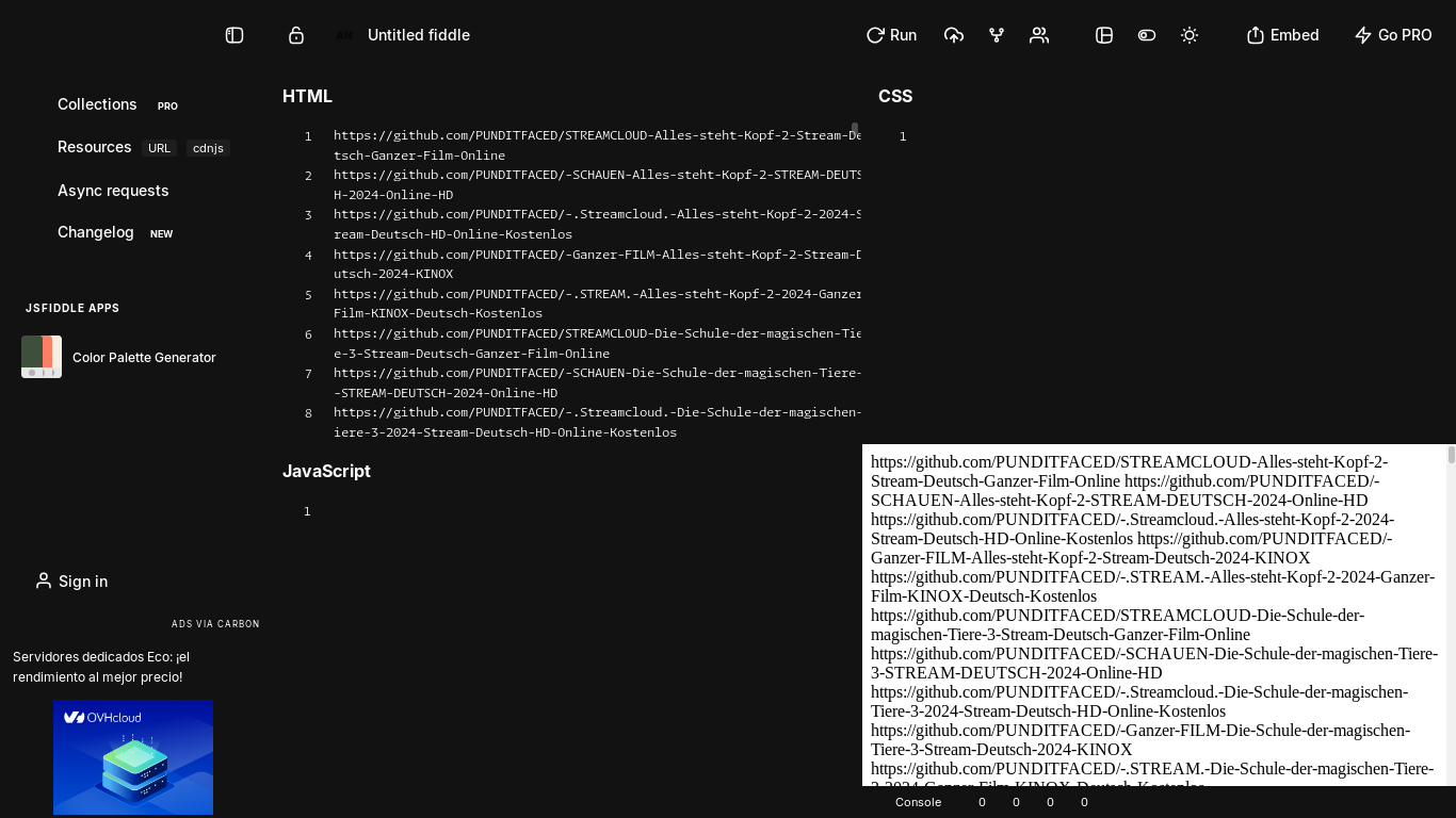 the desktop screenshot of jsfiddle.net