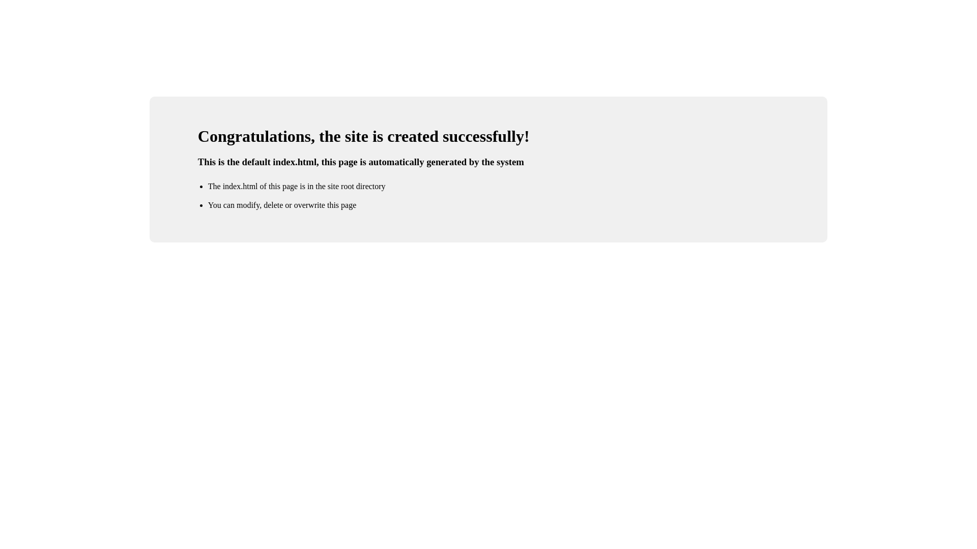 Site is created successfully! - URL Scan Results | Tiny Scan