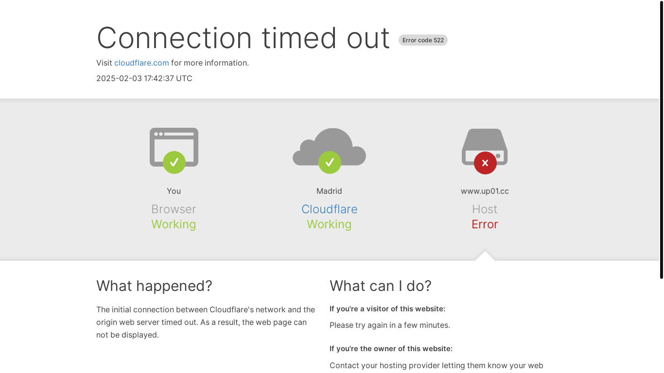 the desktop screenshot of www.up01.cc