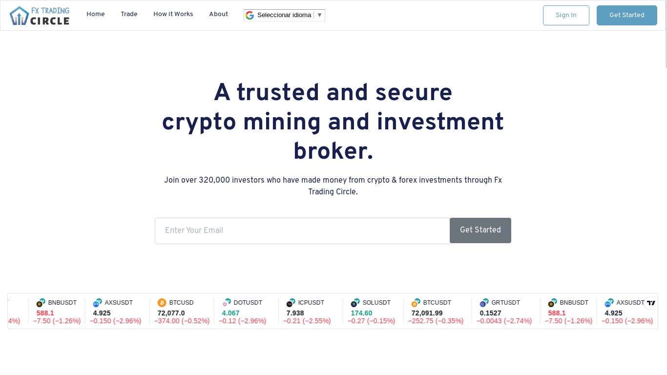 the desktop screenshot of ftradingcircle.site