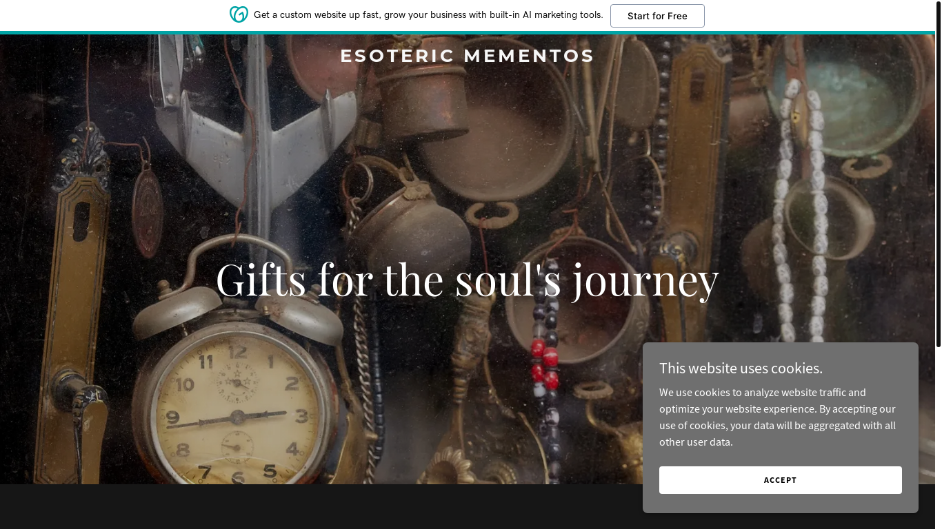 the desktop screenshot of esotericmementos.com