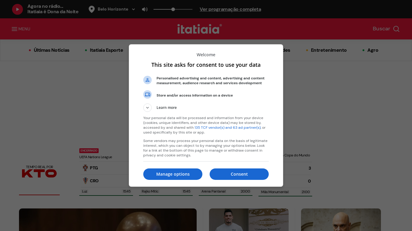 the desktop screenshot of www.itatiaia.com.br