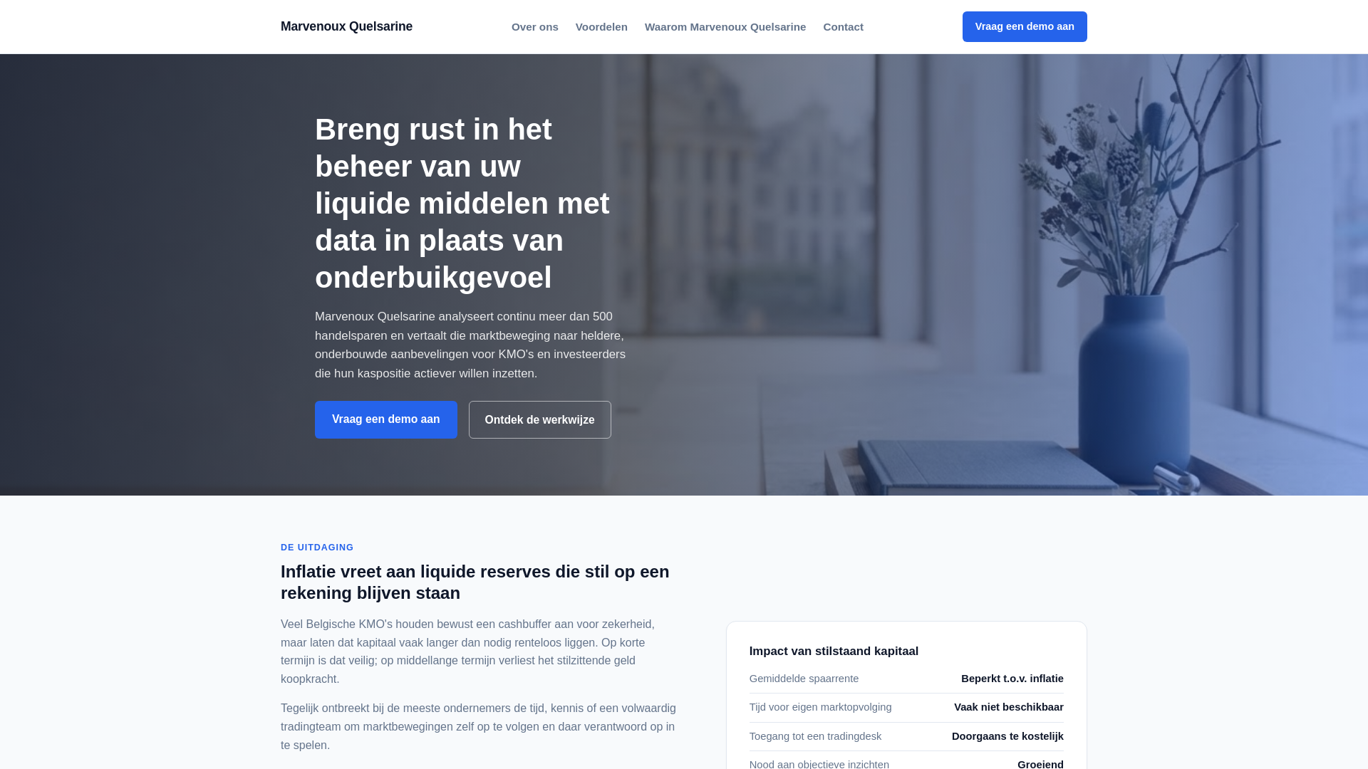 Marvenoux Quelsarine — AI-platform voor actief kasbeheer - URL Scan ...