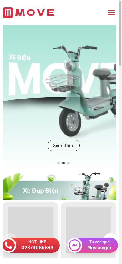 the mobile screenshot of xedienmove.vn